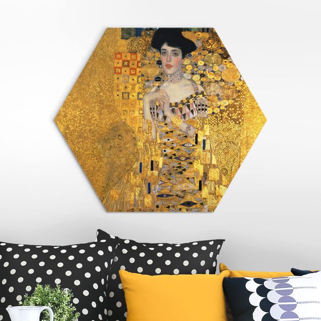 Alu-Dibond hexagon - Gustav Klimt - Portrait Of Adele Bloch-Bauer I