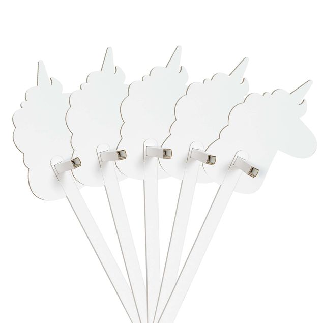 stick horse Set Unicorn White for Drawing/Stickers