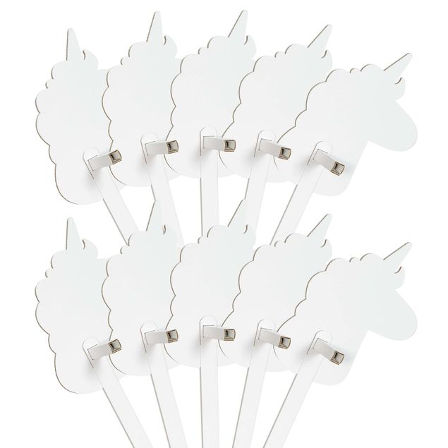hobby horse toy 10pc Set Unicorn White for Drawing/Stickers