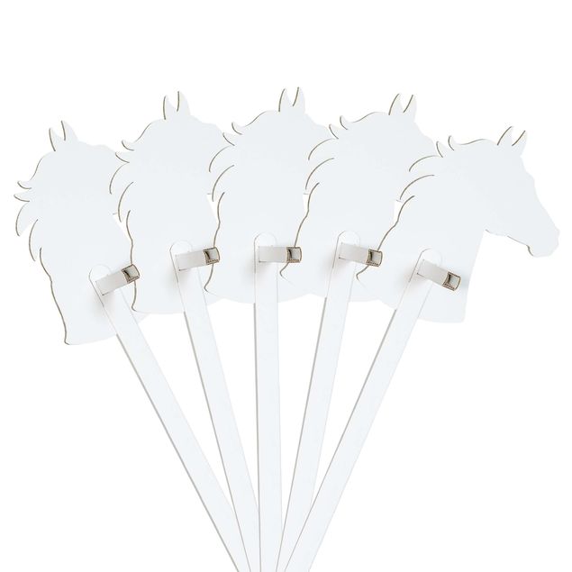 stick horse Set Horse White for Drawing/Stickers