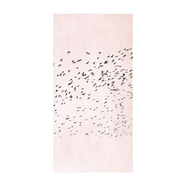 nature inspired rugs Flock Of Birds In The Sunset