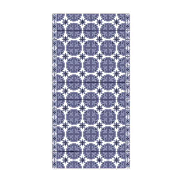 Modern rugs Geometrical Tile Mix Circles Purple
