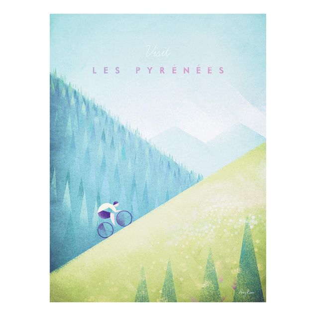 Print on forex - Travel Poster - The Pyrenees