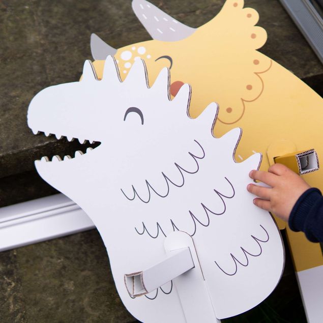 FOLDZILLA Hobby horse - Dino Stegosaurus for Colouring