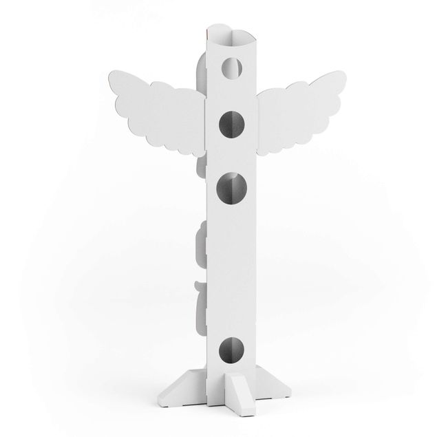 FOLDZILLA totem pole throwing game - White for drawing/stickers