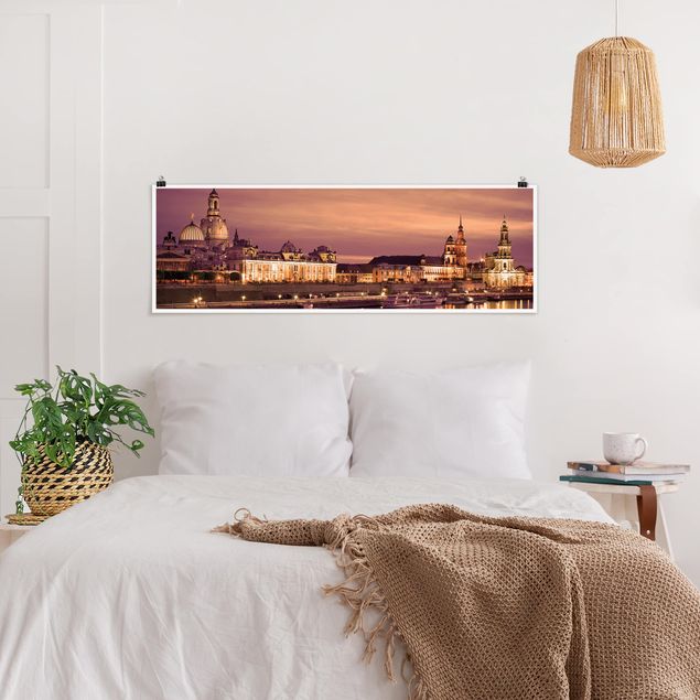 Panoramic poster architecture & skyline - Canaletto Dresden