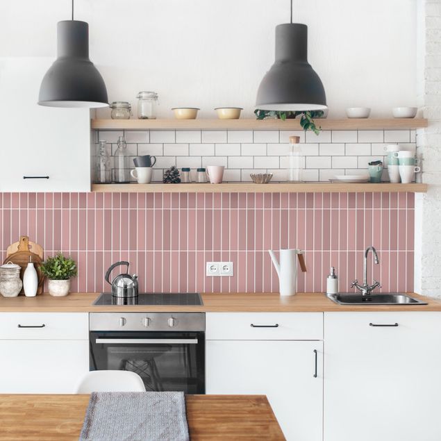 Kitchen splashbacks Subway Tiles -Antique Pink