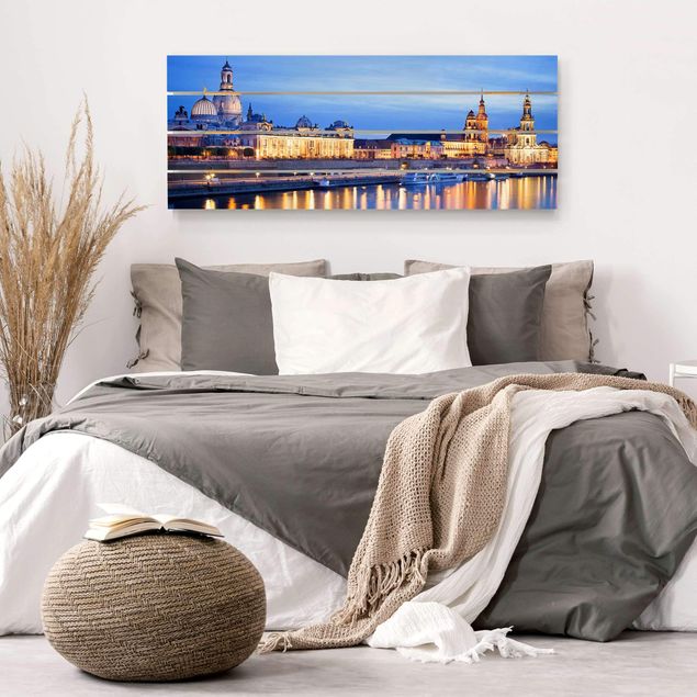 Print on wood - Canaletto's View At Night