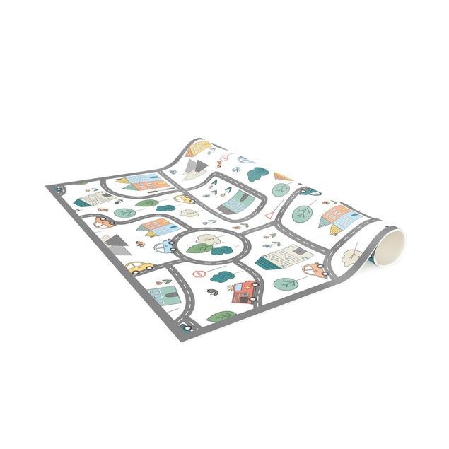 play rugs Playoom Mat City Traffic- Out And About With The Car