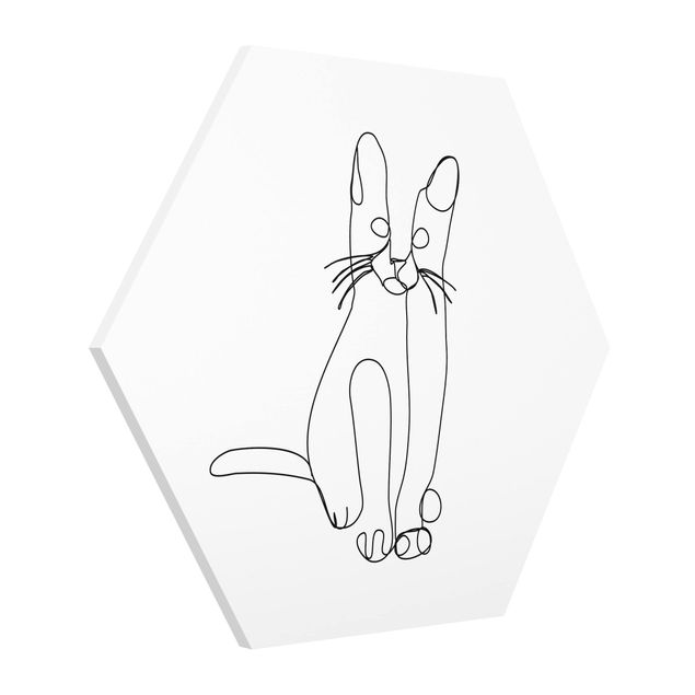 Forex hexagon - Cat Line Art