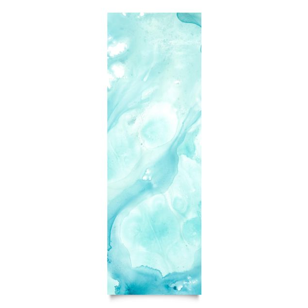 Adhesive film - Emulsion In White And Turquoise I