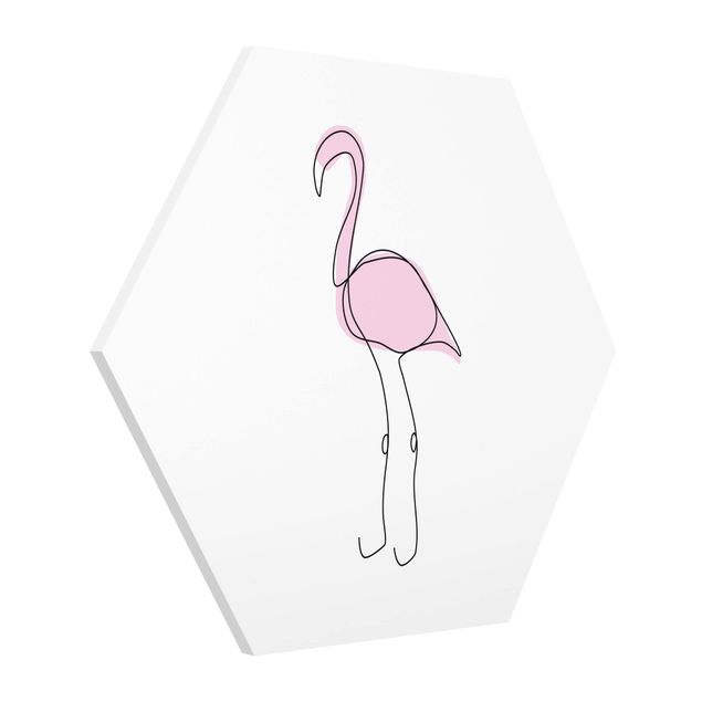 Forex hexagon - Flamingo Line Art