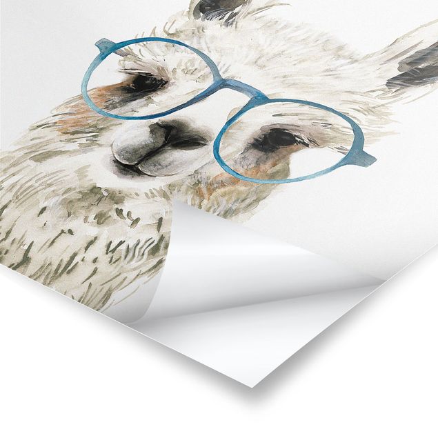 Poster - Hip Lama With Glasses III