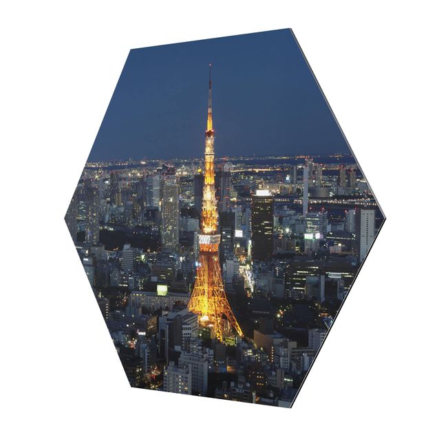 Alu-Dibond hexagon - Tokyo Tower