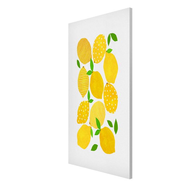 Magnetic memo board - Lemon With Dots