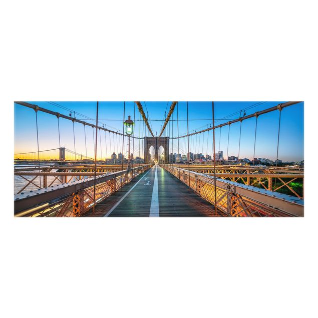 Splashback - Dawn On The Brooklyn Bridge - Panorama 5:2