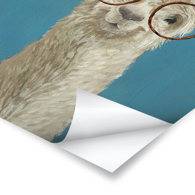 Poster animals - Lama With Glasses I