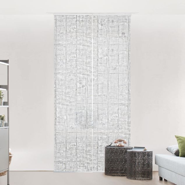 Sliding panel curtains set - Old Bricks With Concrete Look