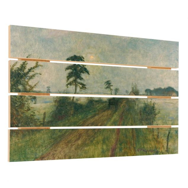Print on wood - Otto Modersohn - Evening Mood In The Moor