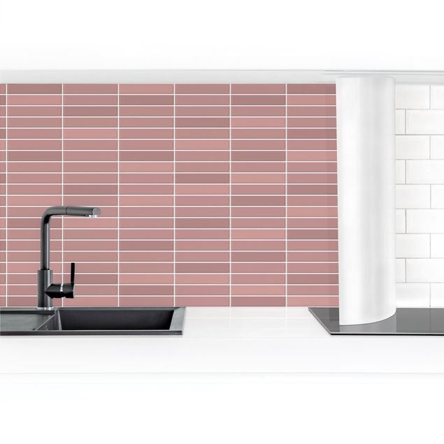 Kitchen wall cladding - Metro Tiles - Antique Pink
