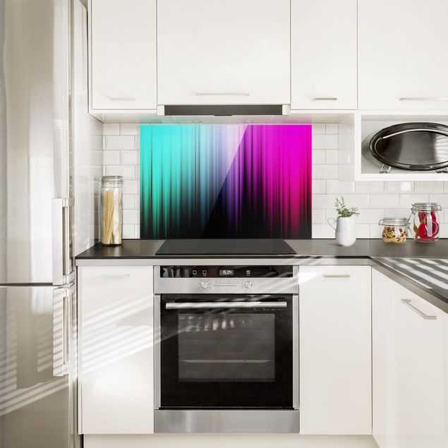 Glass splashback kitchen abstract Rainbow Display