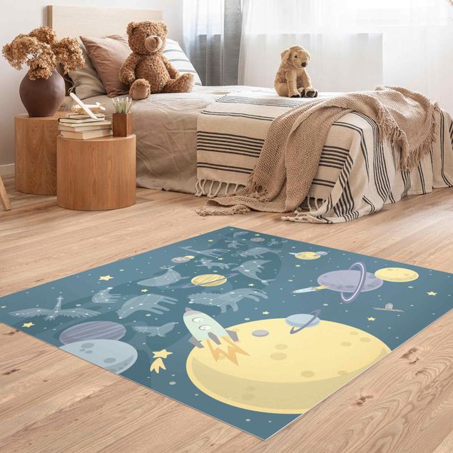 outdoor patio rugs Planets With Zodiac And Rockets