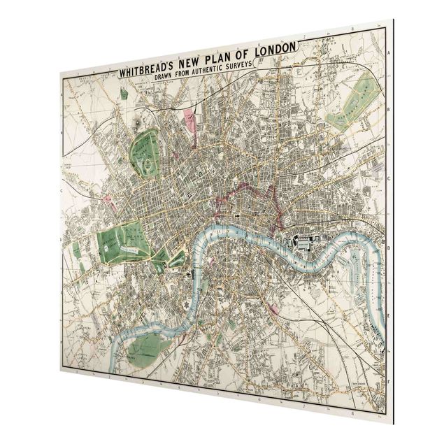 Print on aluminium - Vintage Map London