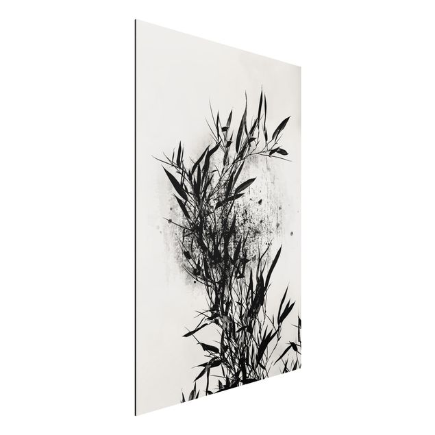 Alu dibond Graphical Plant World - Black Bamboo