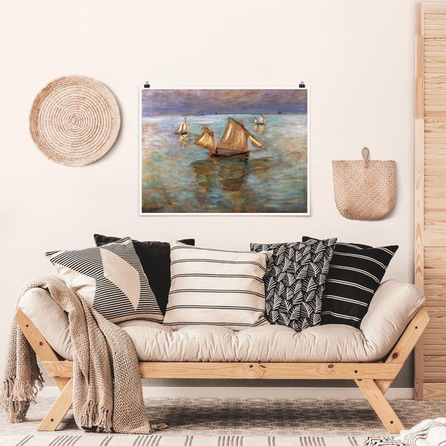 Poster - Claude Monet - Fishing Boats Near Pourville