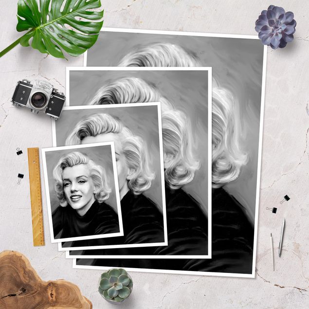 Poster black and white - Marilyn In Private