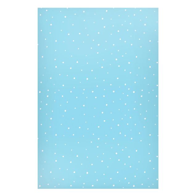 Magnetic memo board - Drawn Little Dots On Pastel Blue
