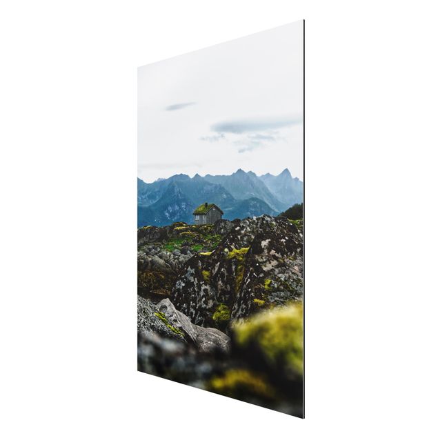 Print on aluminium - Desolate Hut In Norway