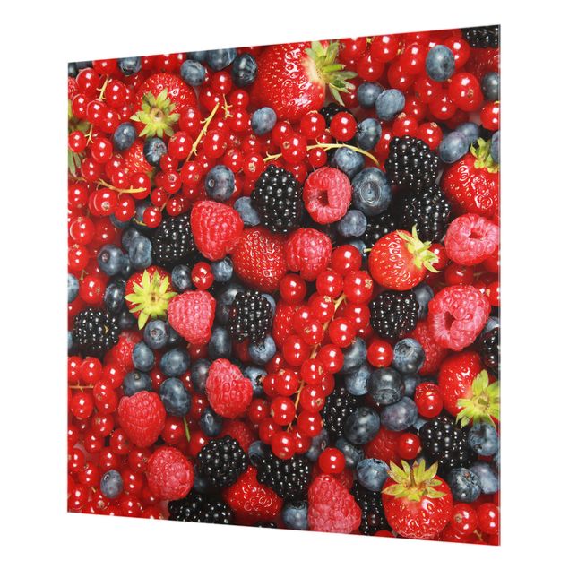 Glass Splashback - Fruity Berries - Square 1:1