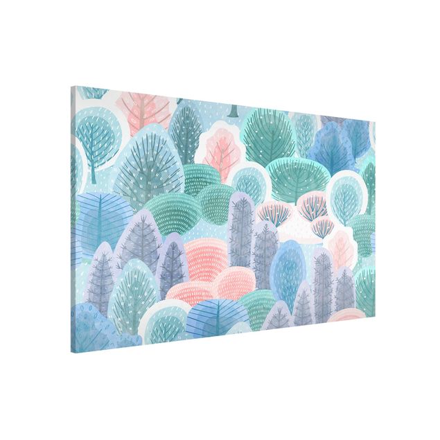 Magnetic memo board - Happy Forest In Pastel