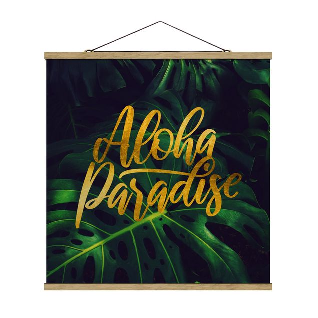 Fabric print with poster hangers - Jungle - Aloha Paradise