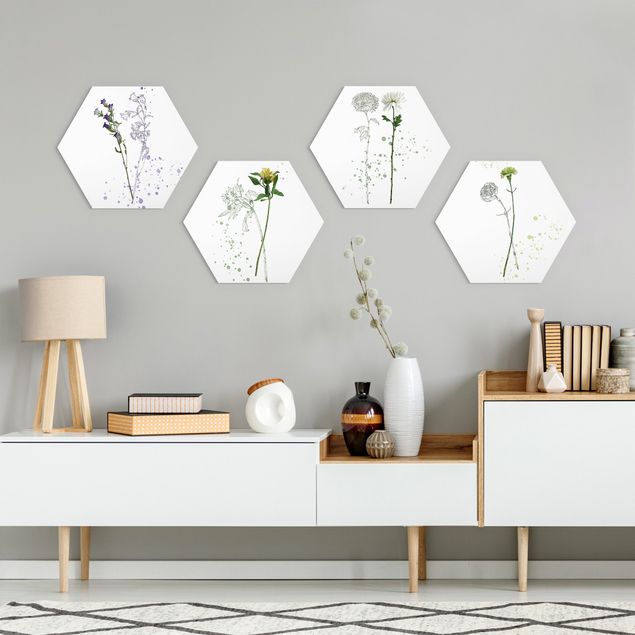 Forex hexagon - Botanical Watercolour Set I