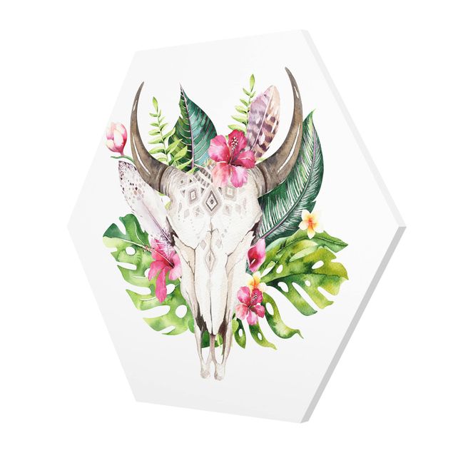 Forex hexagon - Tropical Flower Skull