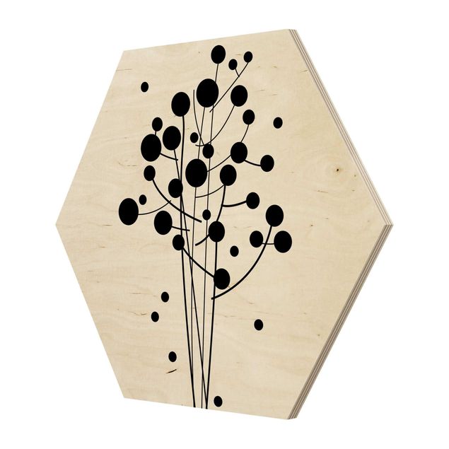 Wooden hexagon - No.SF679 Artflower