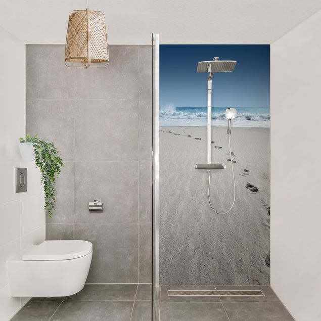 Shower wall cladding - Traces In The Sand