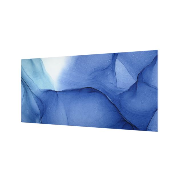 Splashback - Mottled Ink Blue - Landscape format 2:1