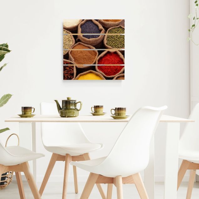 Print on wood - Colourful Spices