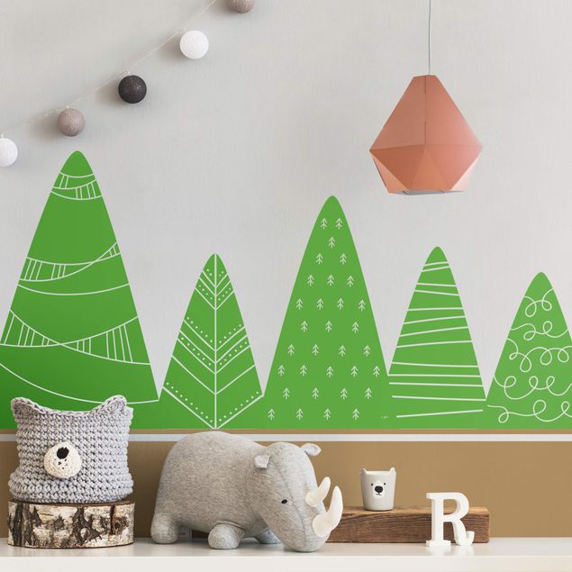 Wall sticker - Mountains With Pattern