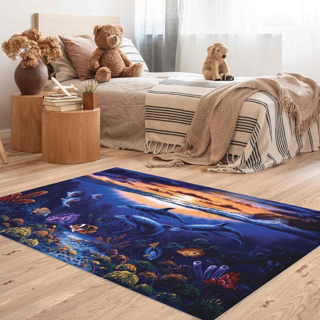 contemporary rugs Dolphins World