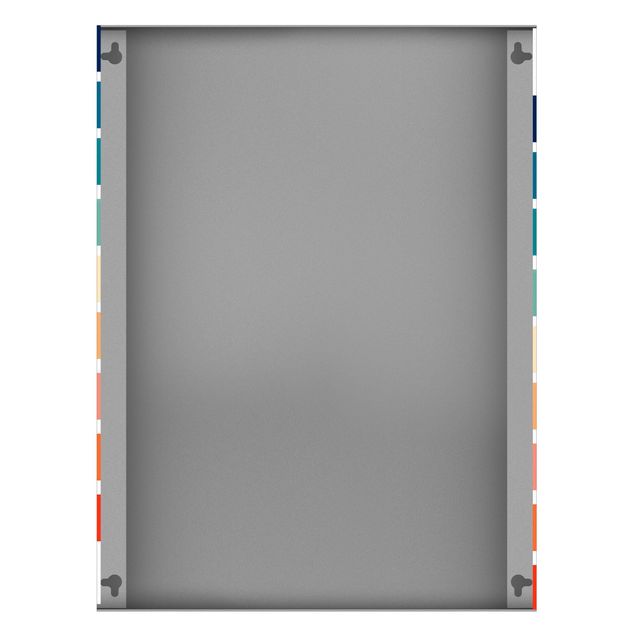 Magnetic memo board - Modern Rainbow Geometry
