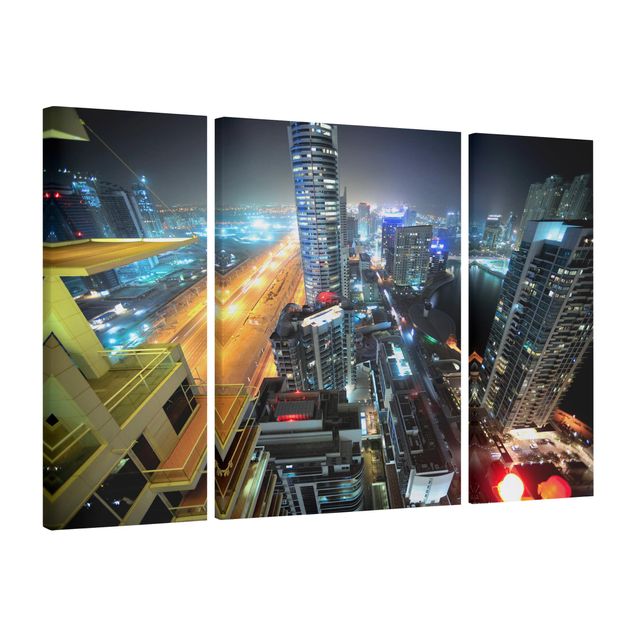 Print on canvas 3 parts - Dubai Lights