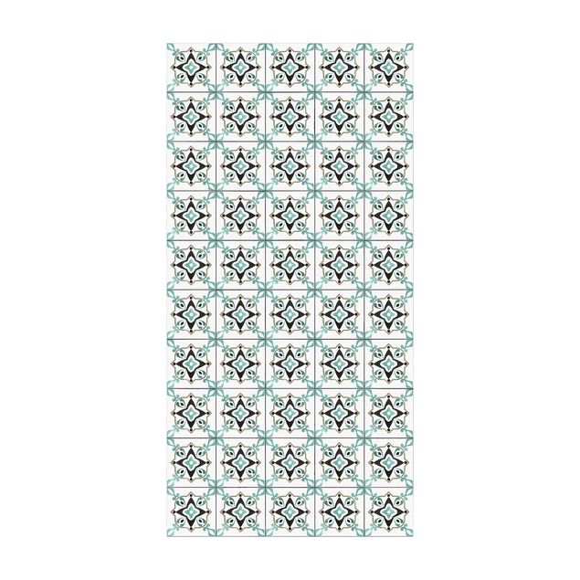 contemporary rugs Backsplash Brown Turquoise