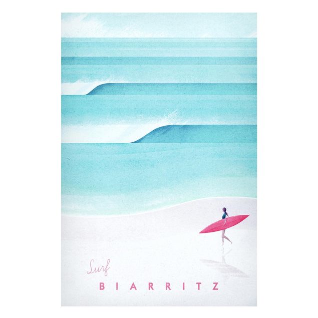 Magnetic memo board - Travel Poster - Biarritz
