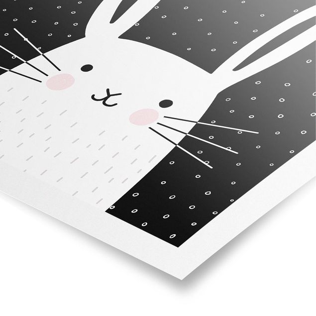 Poster - Zoo With Patterns - Hase