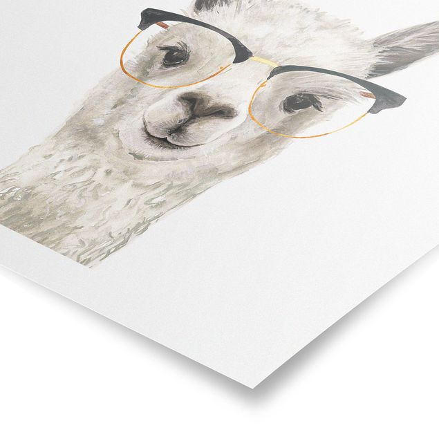 Poster - Hip Lama With Glasses I