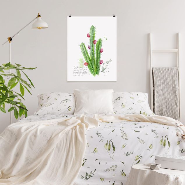 Poster flowers - Cactus With Bibel Verse II